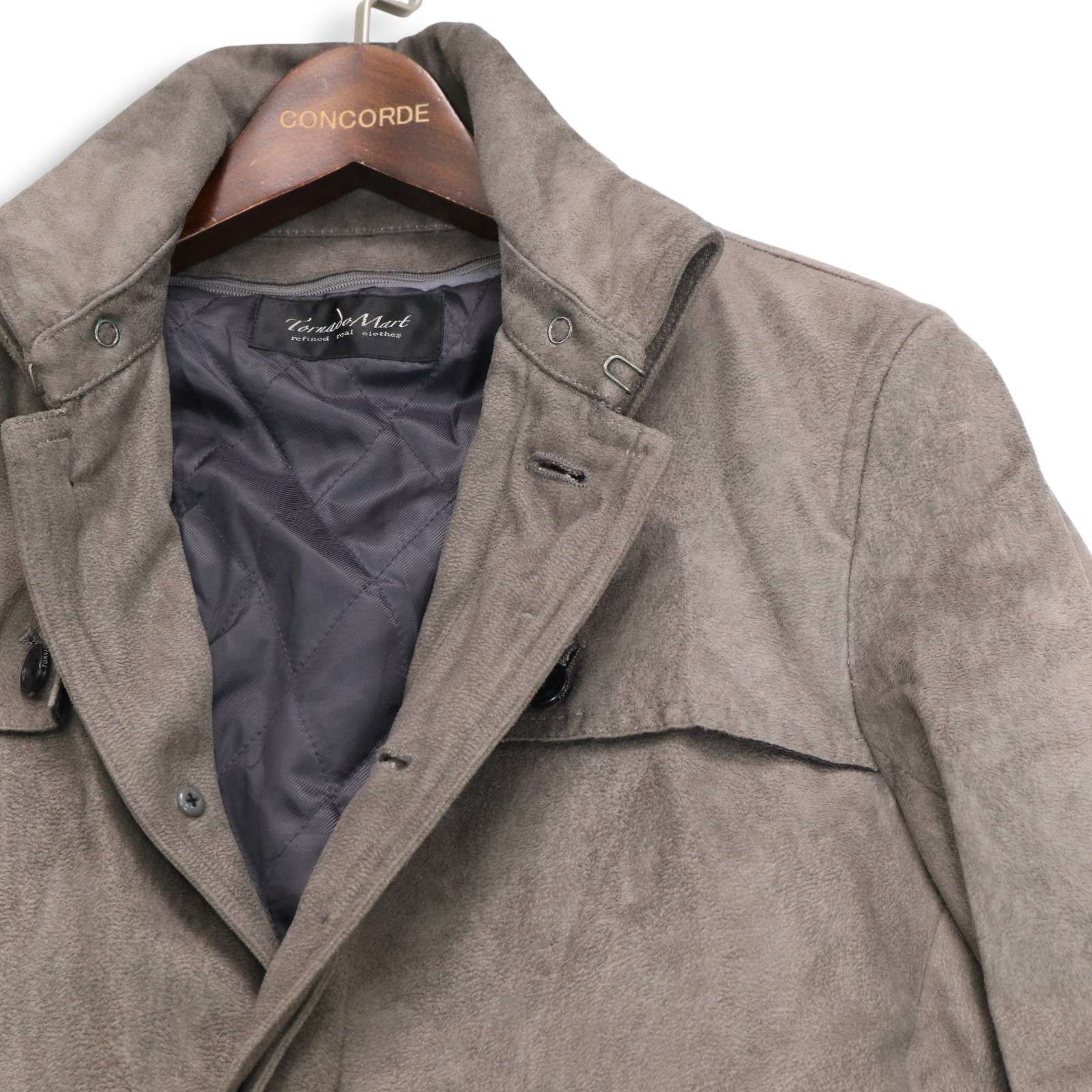 TORNADOMART トルネードマート 秋冬 T Cスエード ライナー付き ヘアライン 返し衿 トレンチコート Sz.M メンズ