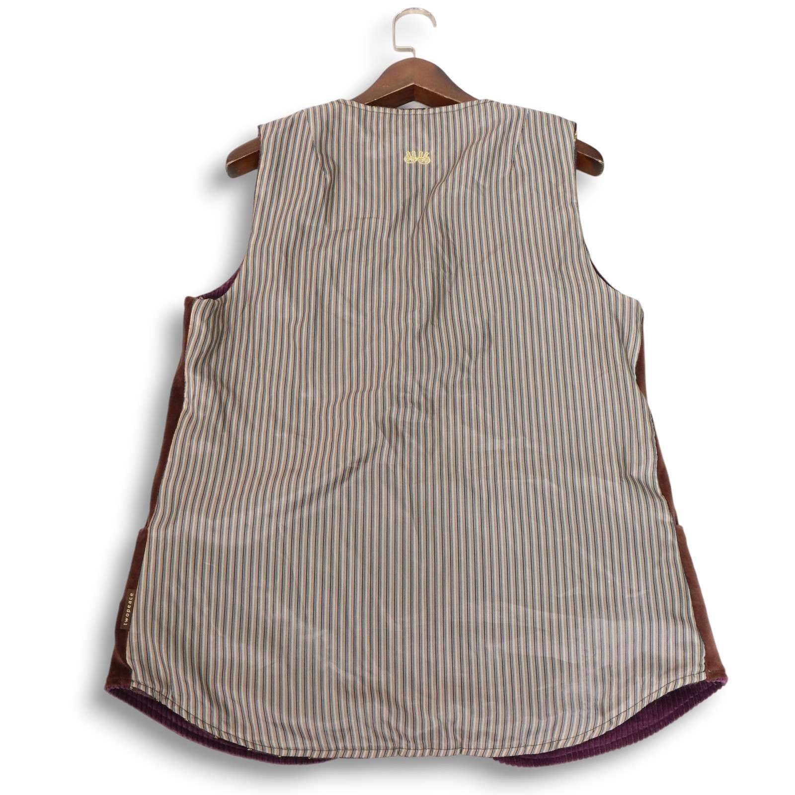 美品☆ twopeace ツーピース 【More Crazy Vest】秋冬 リバーシブル 