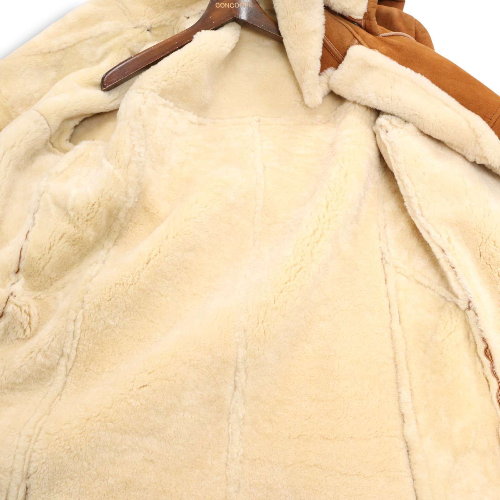 CANTERBURY カンタベリー 秋冬 シープスキン 裏ボア リアル ムートン ダッフル コート Sz.20 42inch 106cm メンズ KANDAIZUMI_COM