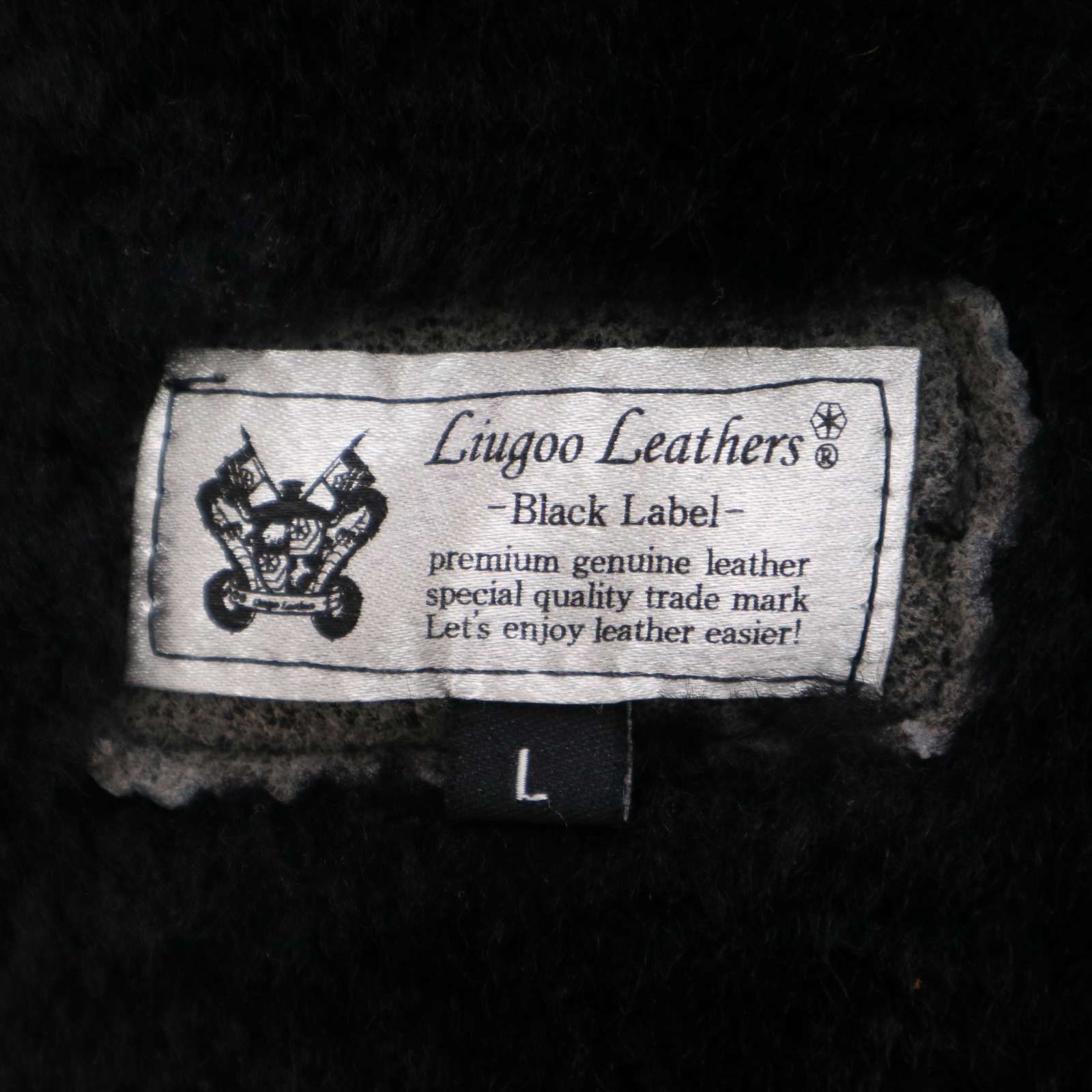 Liugoo Leathers リューグーレザーズ 本革 羊革 リアル ムートン B-3 フライト ジャケット Sz.L メンズ グレー KANDAIZUMI_COM