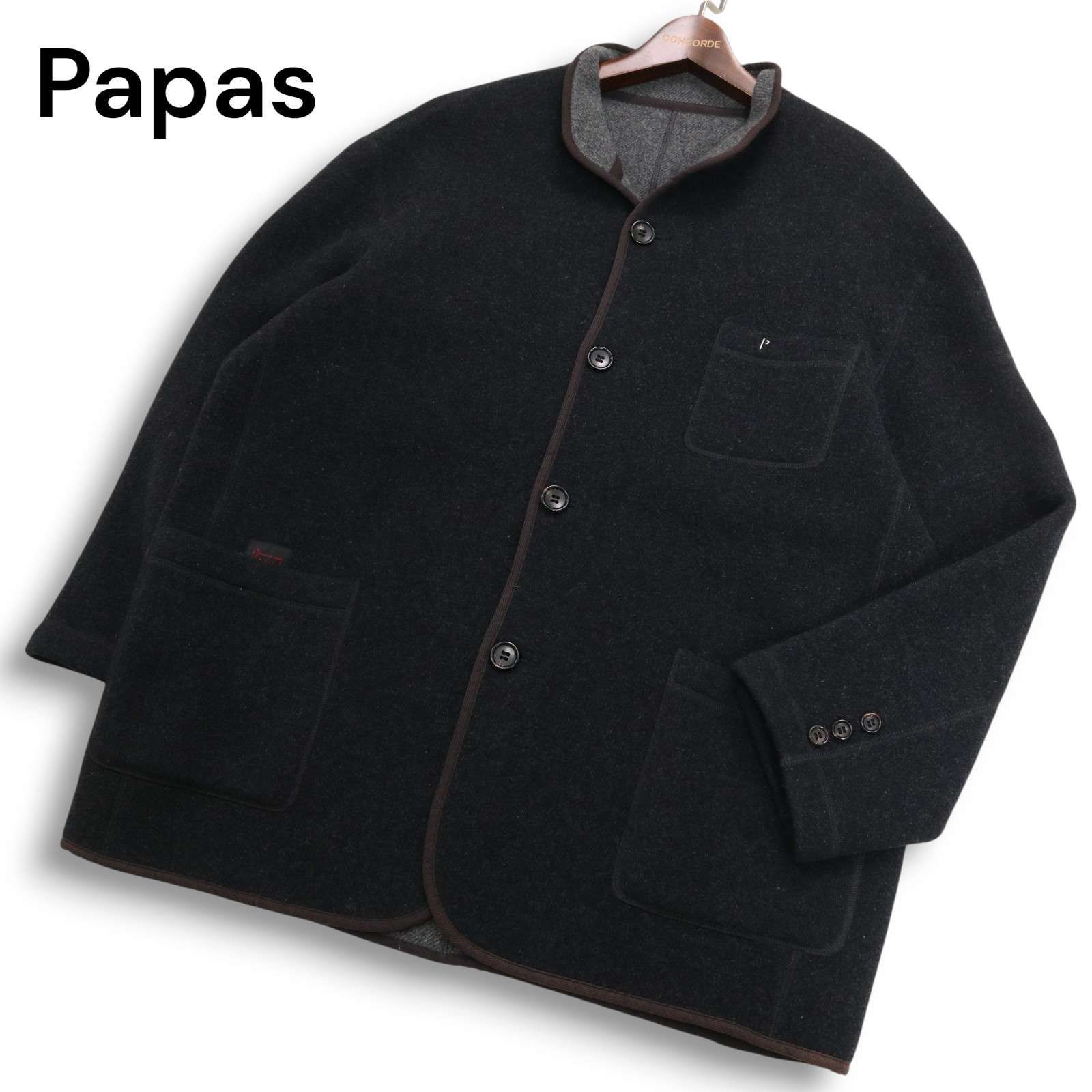 Papas ウールコート M ダークグレー 【公式通販】