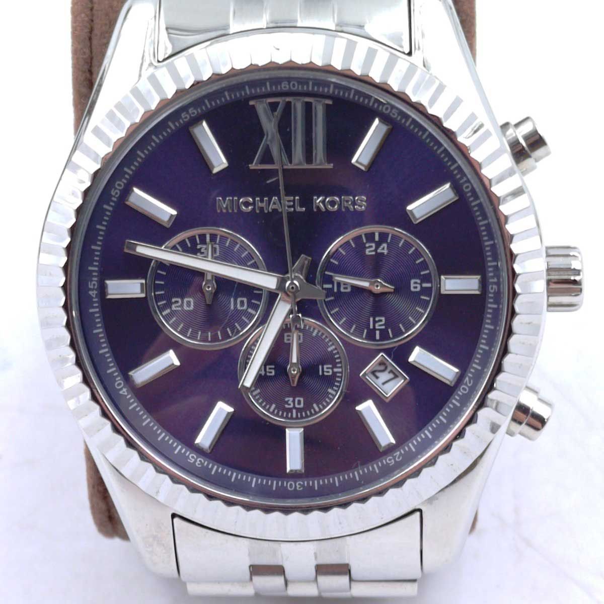 2点セット マイケルコース MK 8280 5896 クロノグラフ 腕時計 メンズ レディース Michael Kors 電池切れ