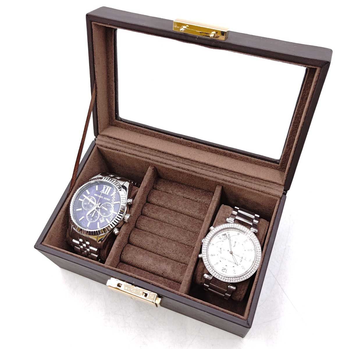 2点セット マイケルコース MK-8280 MK-5896 クロノグラフ 腕時計 メンズ レディース Michael Kors 電池切れ