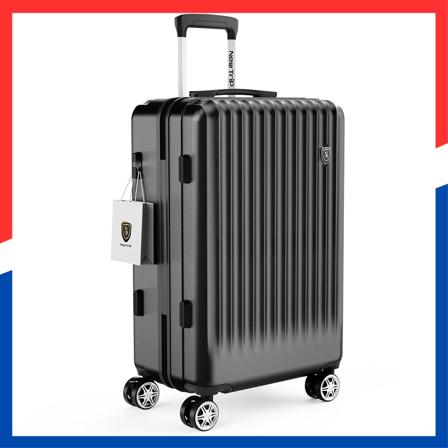 数量 大容量 ファスナータイプ 耐衝撃 静音 キャリーバッグ ダブルキャスター S M Lサイズ TSAロック 大型 軽量 海外 機内持ち込み 旅行 ストッパー付き ビジネス キャリーケース 出張 スーツケース ブラック Sサイズ 機内持込 Trip