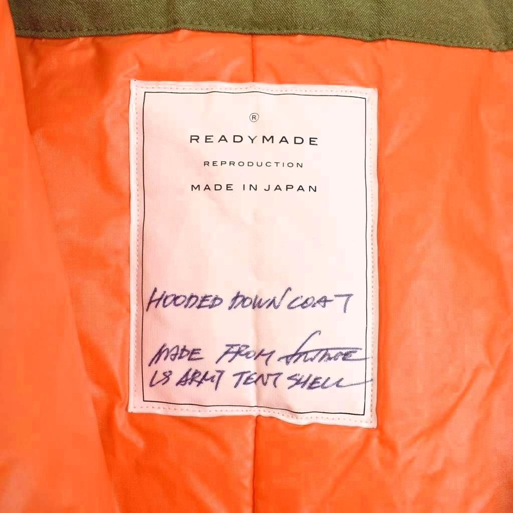 レディメイド READYMADE 24AW HOODED DOWN COAT ヴィンテージコットン フーデッド ダウンコート 2 カーキ RE-CO-KH-00-00-266 AA KANDAIZUMI_COM
