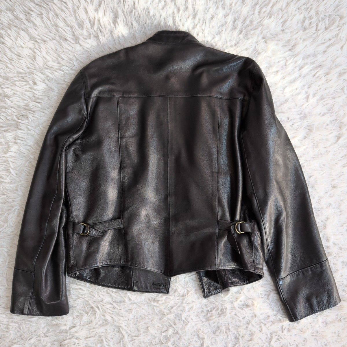 名作✨ agnesb. アニエスベー ラムレザー ナポレオンジャケット 羊革