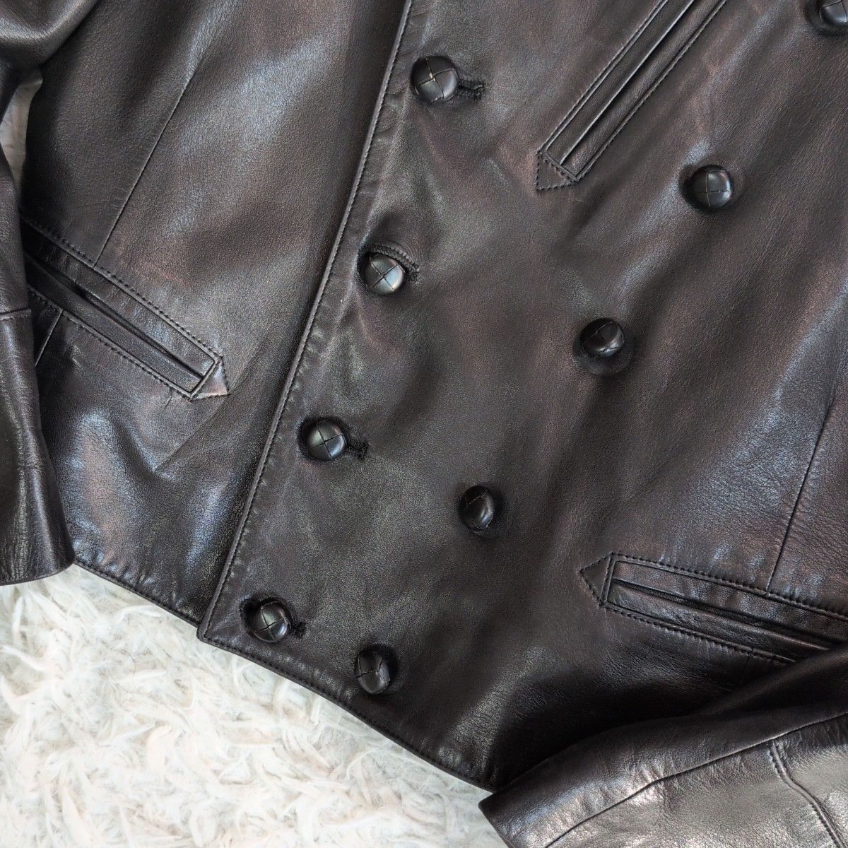 名作✨ agnesb. アニエスベー ラムレザー ナポレオンジャケット 羊革