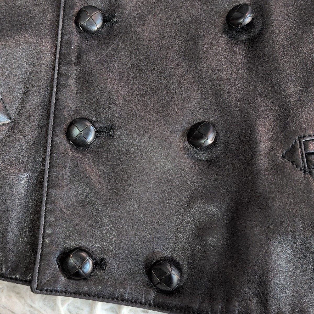 【美品】agnes b. アニエスベー　ナポレオン　ラムレザージャケット 名作✨ agnesb. アニエスベー ラムレザー ナポレオンジャケット 羊革