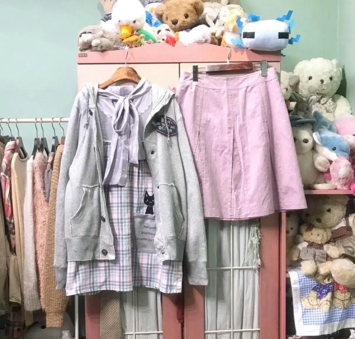 カモメサン SAN パープル猫 ネコ もり コーディネートセット