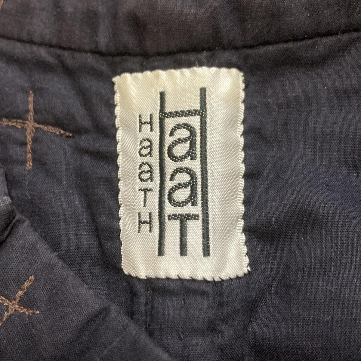  HaaT HeaRT ハート ベスト サイズ2 M レディース - ダークグレー×ブラウン 刺繍 中綿 ベスト ジレ ベスト ジレ ビスチェ