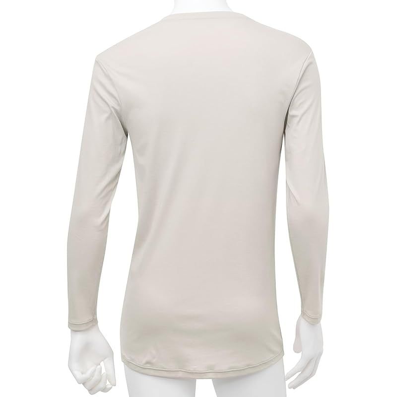 ワコールメン あったかインナー Vネック 8分袖 綿100％ 保温性 やわらかさが続く 静電気が起こりにくい 毛玉になりにくい 後裾長め設計 インナー WL6103 メンズ GY M 0