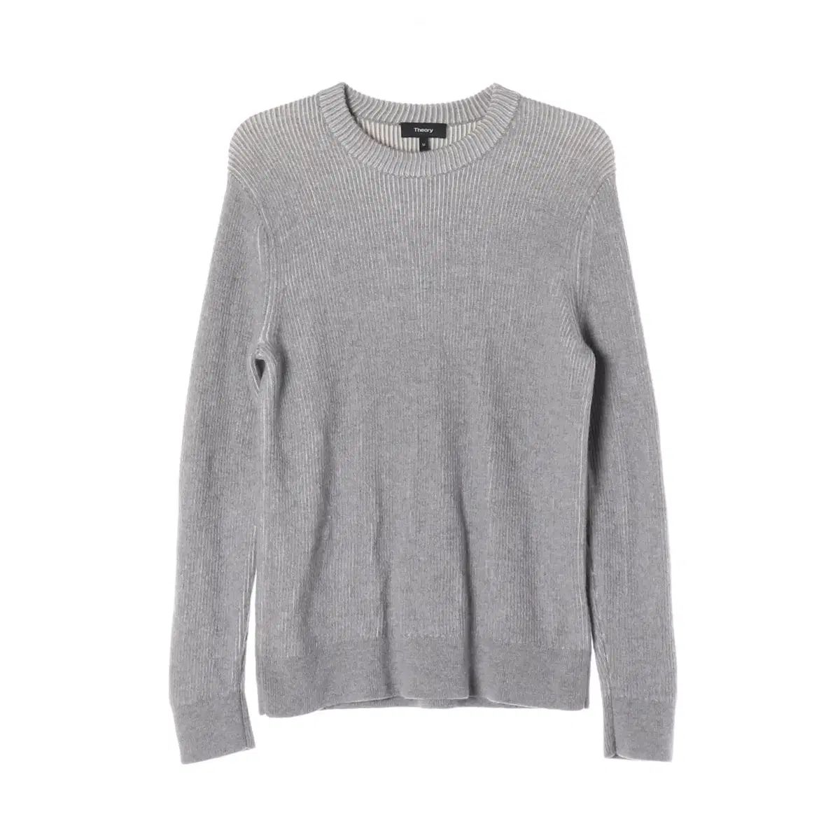 セオリー ウール100% グレー ラウンド ニット セーター M