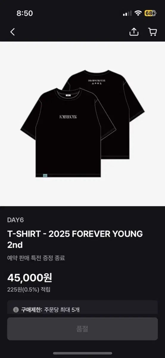 DAY6 デイシックス FOREVER YOUNG コンサート Tシャツ ヨンケイ Young K トレカ