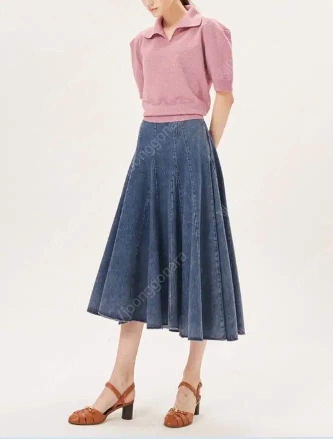 タイム TIME 21 バッグ 밴딩 デニム フール スカート 66