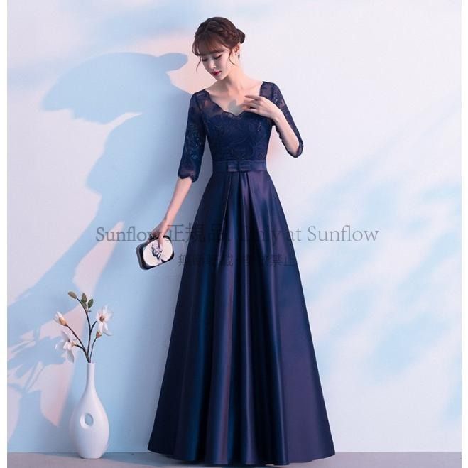 ロングドレス パーティードレス 結婚式 お呼ばれドレス ウェディングドレス ドレス 演奏会 赤 青 白 袖あり ウエストリボン 大きいサイズ 3L 4L 5L CCLF1104P078