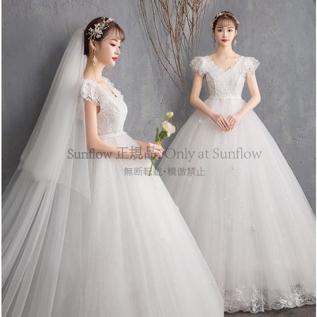 ウェディングドレス 袖あり 半袖 プリンセスライン ハイウエスト 刺繍 大きいサイズ 3L 4L 5L 6L 7L マタニティドレス 手袋 ベール セット ウエストマーク CCLF1104P116