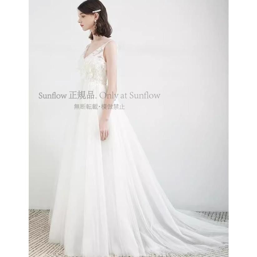 ウェディングドレス 袖なし ノースリーブ エンパイアライン 結婚式 花嫁 ドレス ハイウエスト 大きいサイズ 3L 小さいサイズ マタニティドレス 白 レースアップ CCLF1104P119