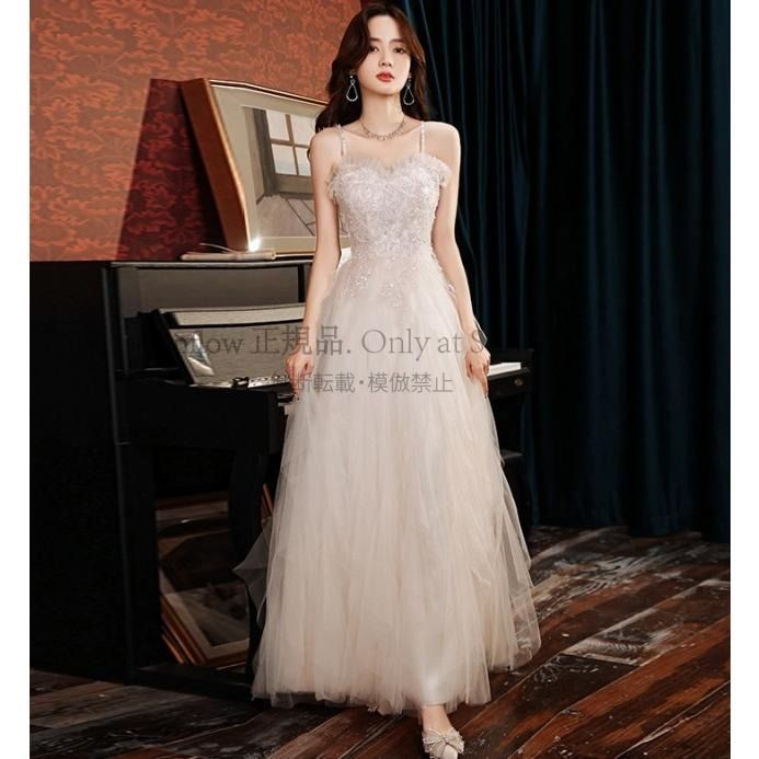 ウェディングドレス スレンダーライン ロングドレス 結婚式 二次会 ドレス 花嫁 チュール キャミソール レース フリル 刺繍 大きいサイズ 3L 4L 小さいサイズ CCLF1104P112