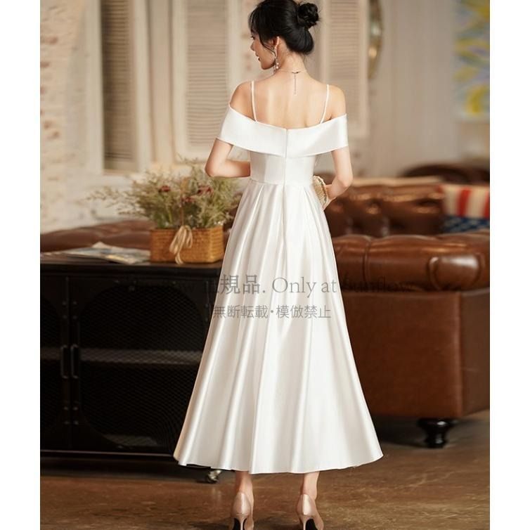 ウェディングドレス 二次会 花嫁ドレス オフショルダー ドレス ロング 大きいサイズ 3L 4L 白 ロングドレス Aライン フ リボン シンプル CCLF1104P105