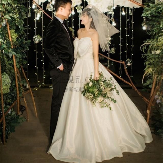 ウェディングドレス マタニティ 体型カバー ハイウエスト マタニティ ウエディングドレス 妊婦 白 チューブトップ マキシ丈 ホワイト フェミニン リボン CCLF1104P094