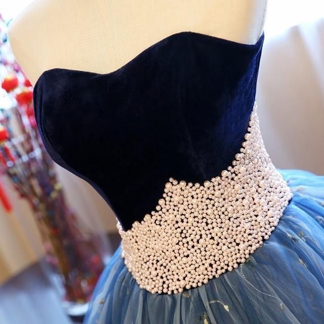 ウエディングドレス 大きいサイズ ウェディング ドレス ロング 花嫁 二次会 演奏会 ロングドレス チューブトップ パール 韓国 プリンセスライン CCLF1104P100 MAAHADDERANG_COM