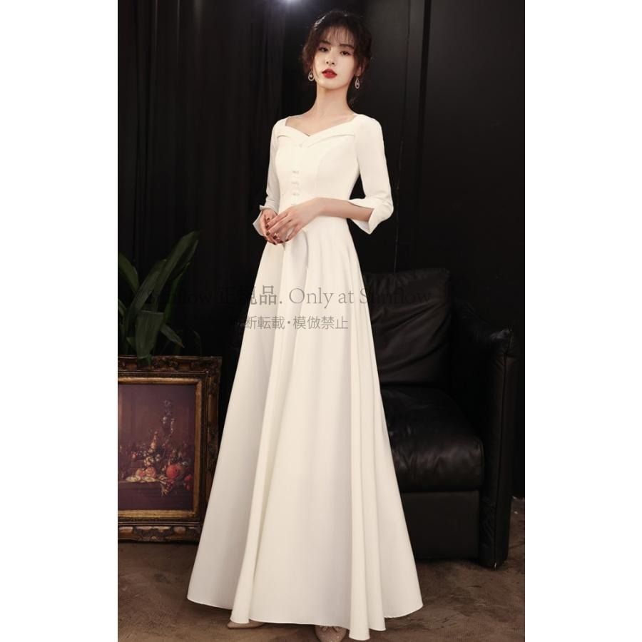 ウェディングドレス 白 花嫁 二次会 ドレス ロング ロングドレス パーティードレス 結婚式 お呼ばれドレス 黒 シンプル 大きいサイズ 3L Aライン フ CCLF1104P073