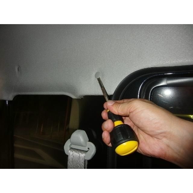 前ピラー＆後ろ蝶番金具ターンナット留め 車内キャリア2本セット