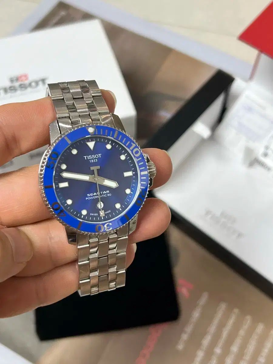 ティソ シースター1000 オートマチック パワーマティック80 デパート フルセット