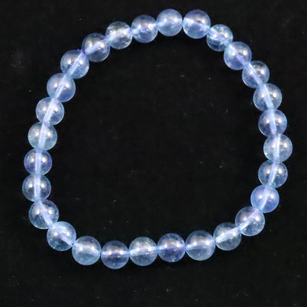 ブラジル産 サンタマリア アクアマリン 安い 6.5mm玉ブレスレット 11.7