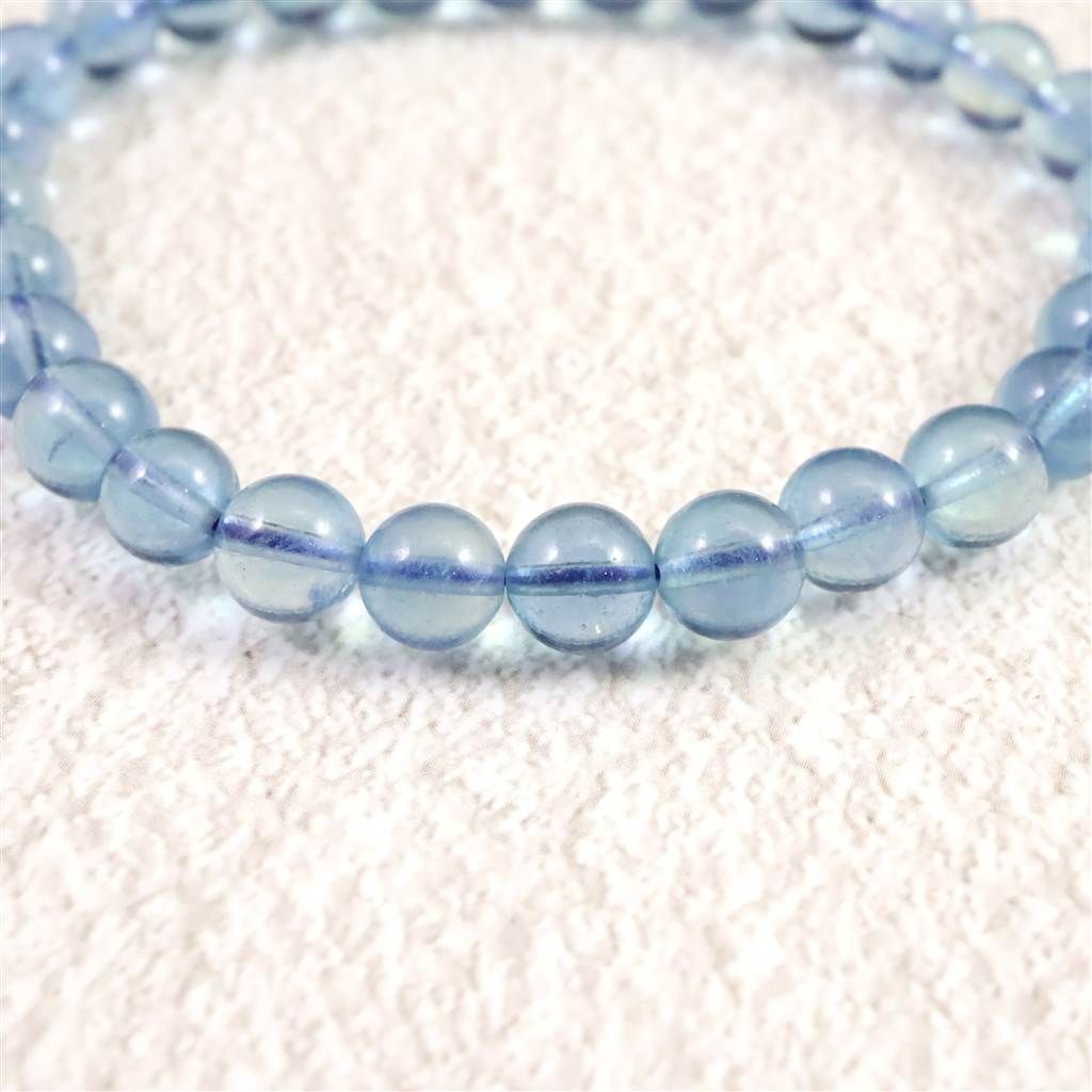ブラジル産 サンタマリア アクアマリン 安い 6.5mm玉ブレスレット 11.7