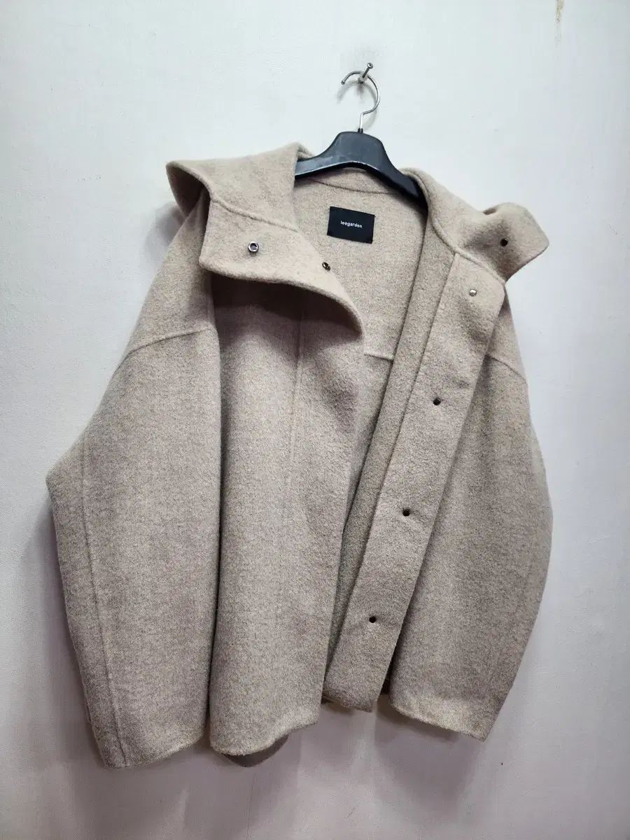 リーガーデン ウール素材 フード ハーフコート