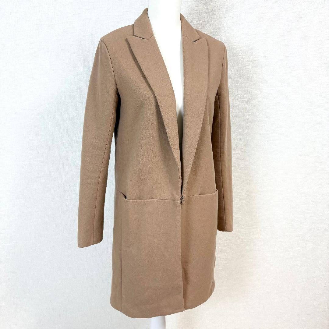 Theory ウールロングコート カシミヤ混 チェスター S キャメル