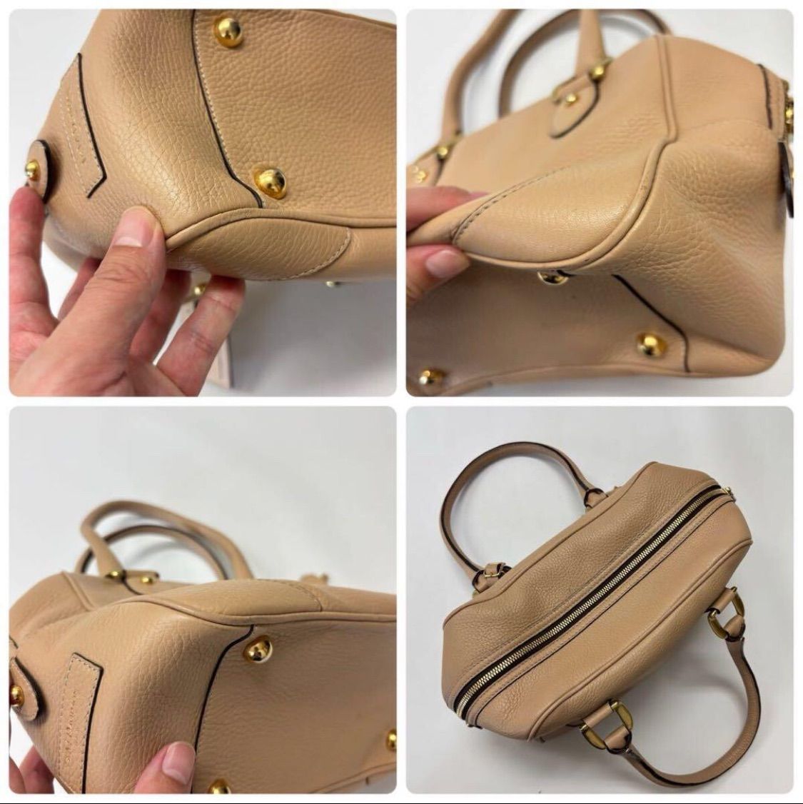 J-M DAVIDSON ジェイアンドエムデヴィッドソン MINI MIA ミニ ボストン バッグ BAG ベージュ 系 709-0050 DECORATOM_COM_BR