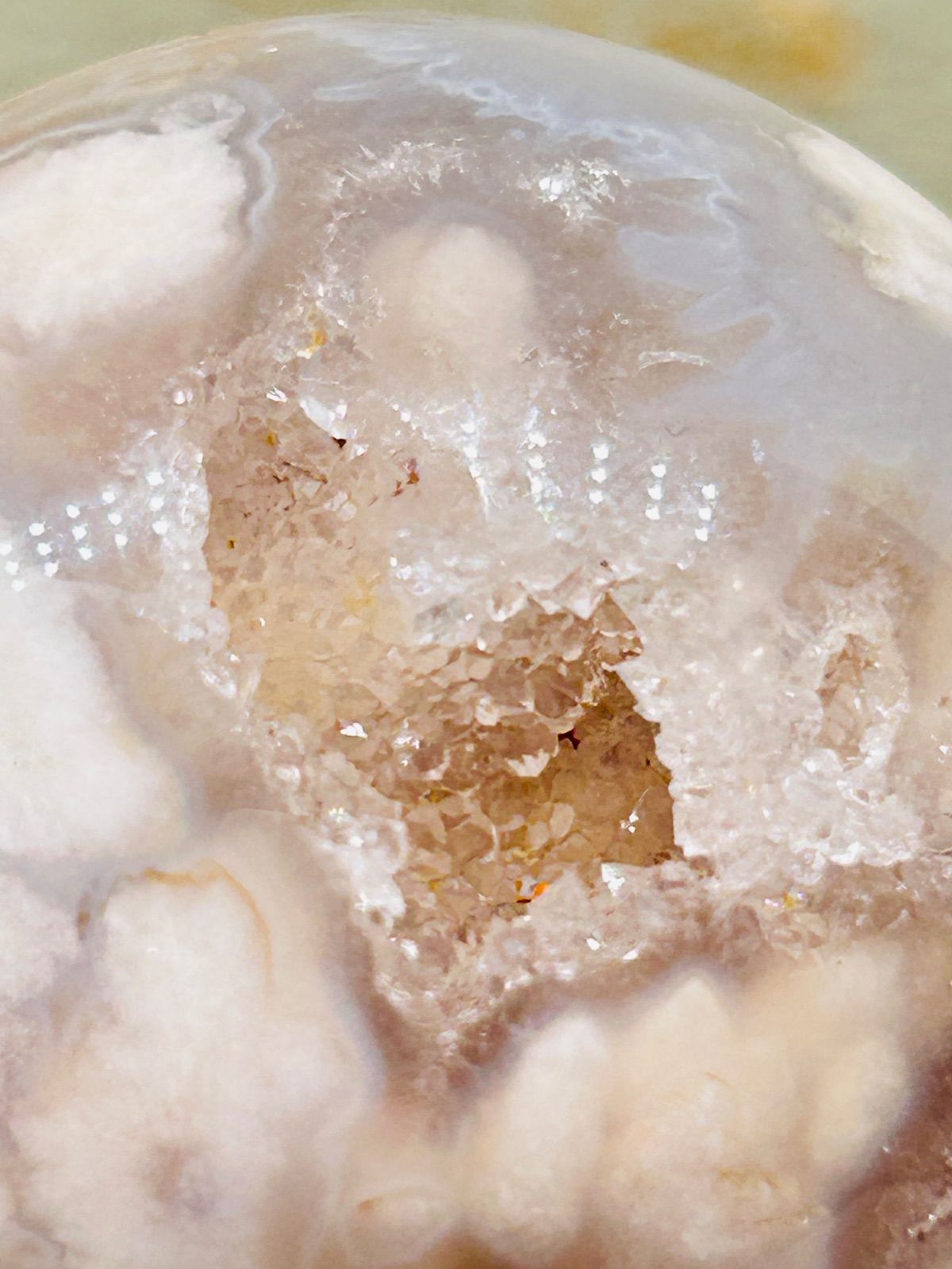 ☆癒し系天然石☆ 花満開 ピンクアメジストフラワースフィア49.3mm