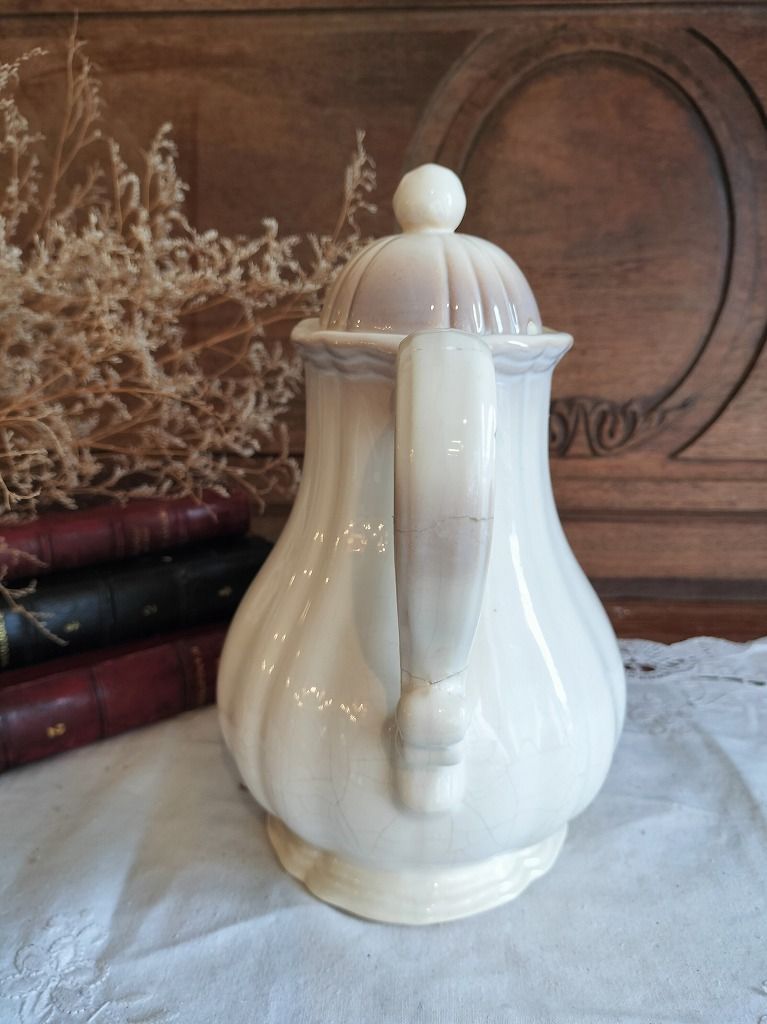 サルグミンヌ 花リムピッチャー 「オベルネ」フランス アンティーク