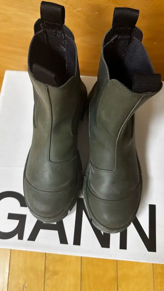 ガニー GANNI リサイクル レインブーツ カーキ 36