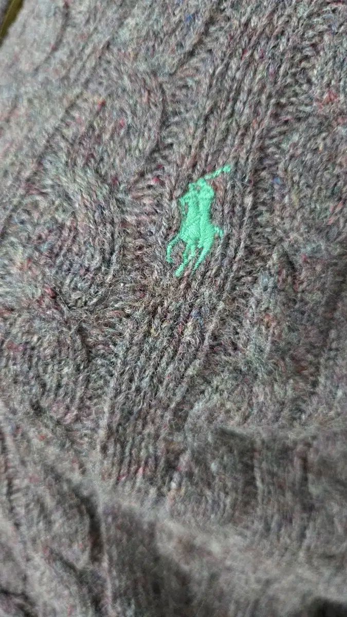 ラルフローレンケーブルニットカーディガン アクアスキュータムチェック柄スカート