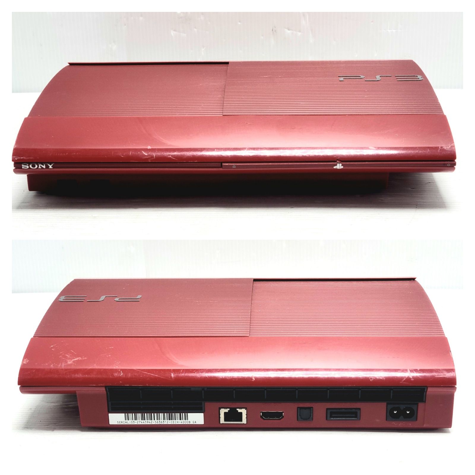 動作品 SONY PlayStation 3 CECH-4000B レッド - CECH-2100A ブラック