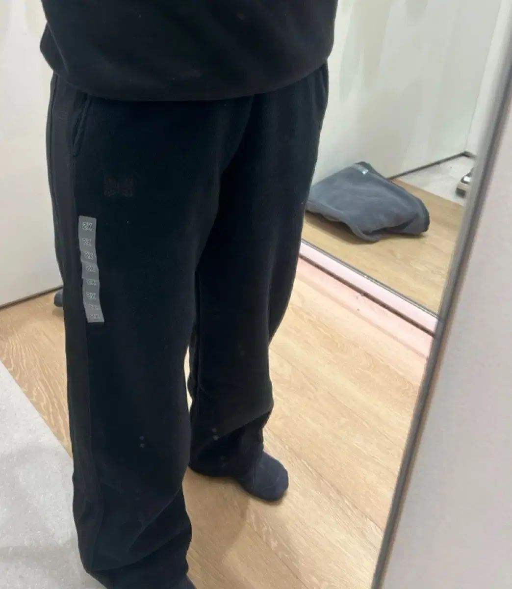 ニードルズ フリース ワイドパンツ xs s ブラック ダークグレー 個あたり