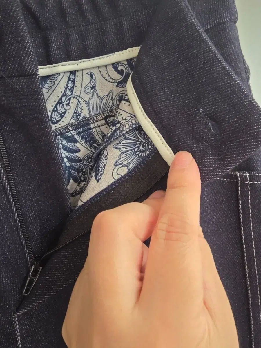 ウール ワイド ロールアップ スティッチ デニムパンツ デニム DECORATOM_COM_BR