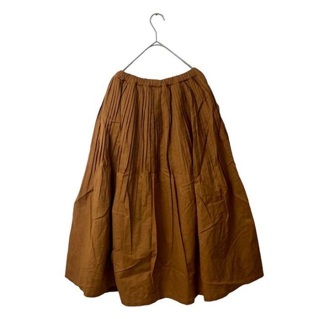 種類1 BLACK F ichi イチ レディース スカート 221220 タックドレープSK 麻 コットン ナチュラル 230418 GULLKHAN_COM