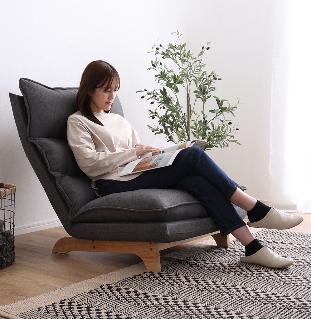 1人掛 脚付き リクライニングソファ 幅73cm ソファ 1人暮らし ワンルーム ハイバック 背もたれ