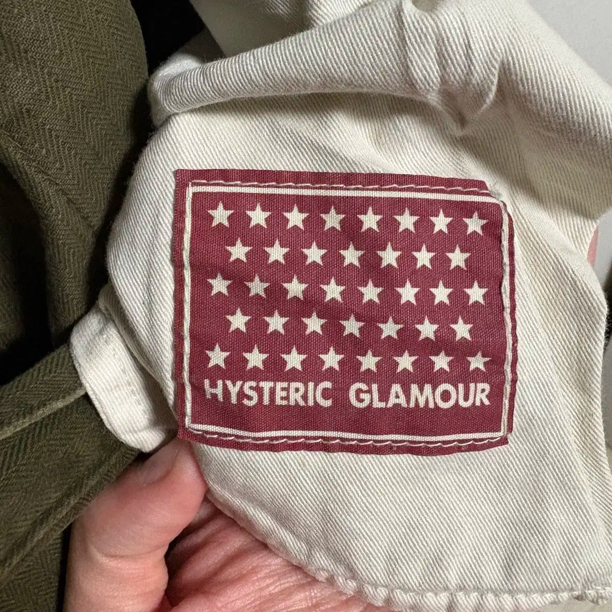  ヒステリックグラマー ヘリンボーン カーゴ パンツ オリーブ 31 チノパン パンツ