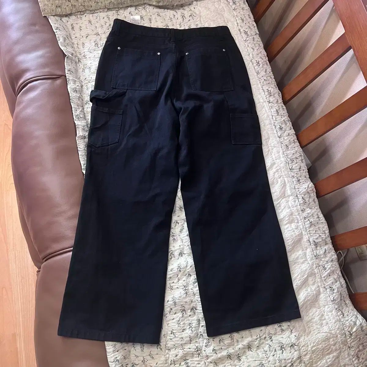 L トラベル カーペンター デニムパンツ ブラック