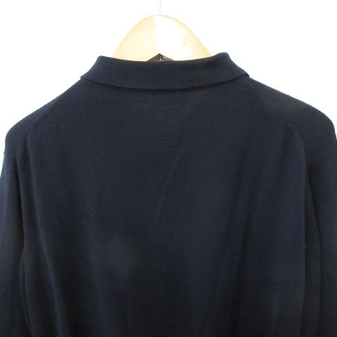 Salvatore Ferragamo ネイビー ニットセーター ウール Vネックニット - メンズ | Ferragamo