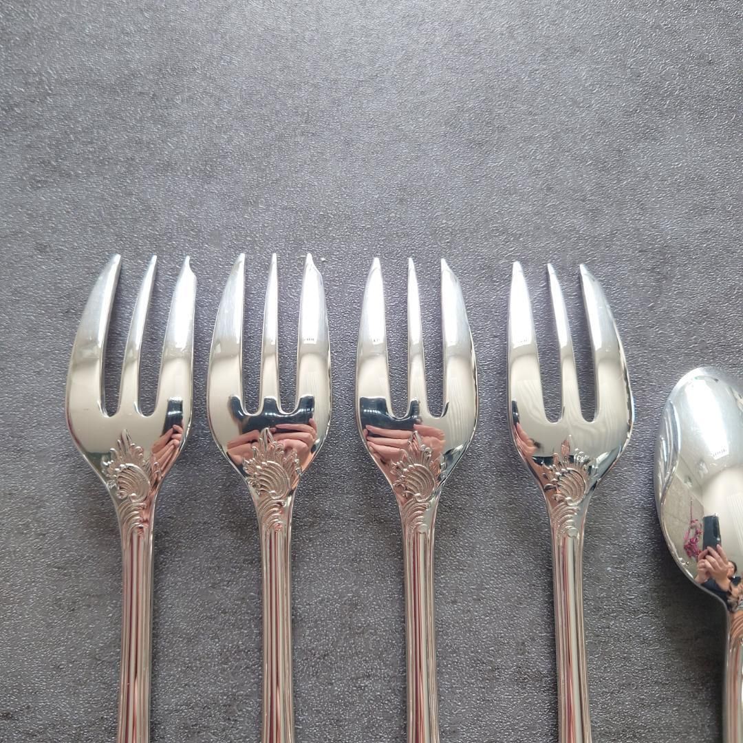 美品 クリストフル マルリー ケーキフォーク コーヒースプーン 8点
