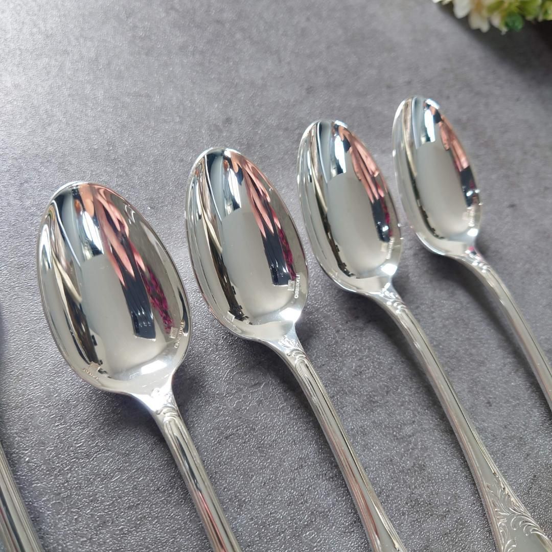 美品 クリストフル マルリー ケーキフォーク コーヒースプーン 8点