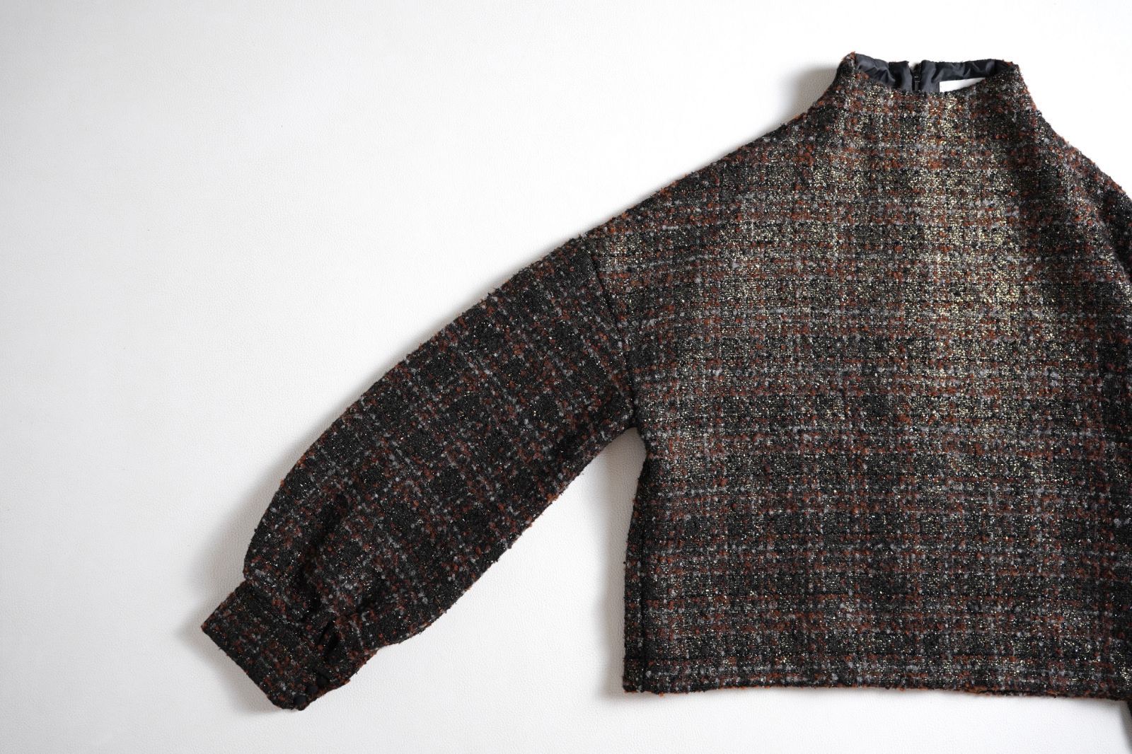 ツイード ボリュームスリーブ