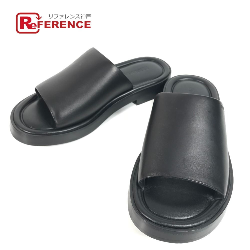 Salvatore Ferragamo サルヴァトーレフェラガモ サンダル ジュノーネ スライドサンダル 760634 レザー ブラック