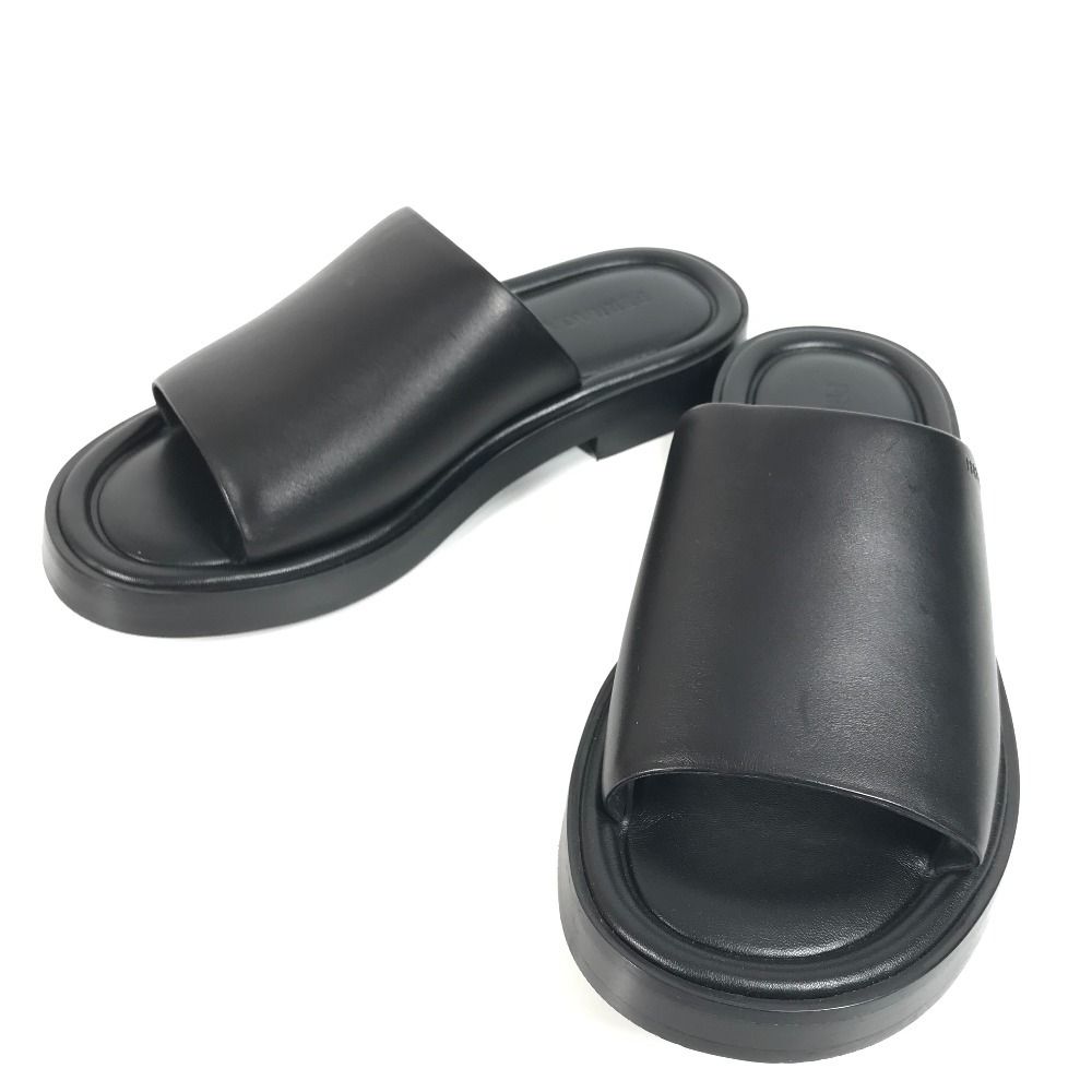 Salvatore Ferragamo サルヴァトーレフェラガモ サンダル ジュノーネ スライドサンダル 760634 レザー ブラック